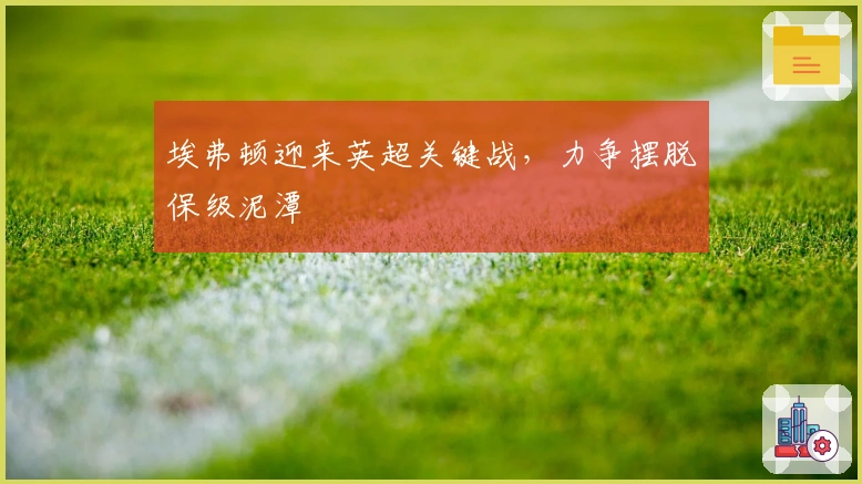 埃弗顿迎来英超关键战，力争摆脱保级泥潭